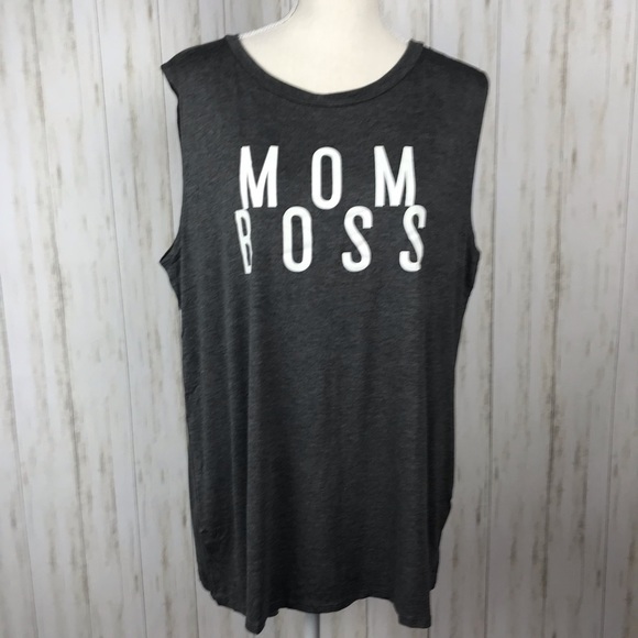Amelia James NWT Grey Mom Boss Tank - Picture 2 of 7